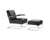 Thonet S 411 fauteuil met kruk leer - 1