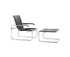 Thonet S 35 LH voetbank leer - 2