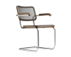 Thonet S 64 N Pure Materials sledestoel met armleuningen walnoot - 1