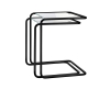 Thonet B 97 All Seasons bijzettafel set van 2 glas - 1