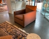 Minotti fauteuil taupe kleurige linnen stof - 3