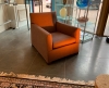 Minotti fauteuil taupe kleurige linnen stof - 2