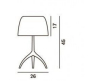 Foscarini Lumiere Grande tafellamp met aan-/uitschakelaar en aluminium onderstel - 3