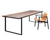 Janua S700 tafel verkoold / uitgeloogd / gekalkt eikenhout - 1