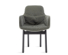Freifrau Leya armleunstoel hoog houten frame - 2