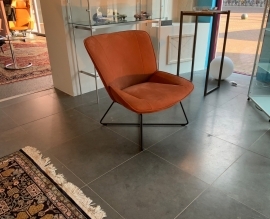 Rolf Benz SE 383 fauteuil veloursleder sienna van