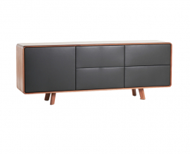 Artisan Neva dressoir (noten/leder zenith) van Artisan