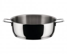 Alessi Pots&Pans lage braadpan met twee handvatten van Alessi