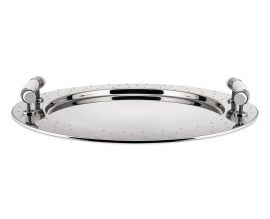 Alessi MGVASS rond dienblad met handvaten van Alessi