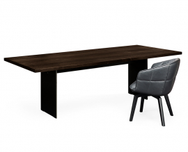 Janua SC41 tafel geolied en gerookt antraciet eikenhout van Janua