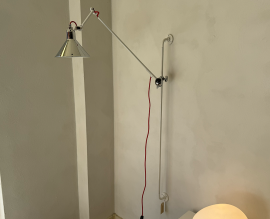 DCW éditions Lampe Gras N214 wandlamp wit/chroom van DCW éditions