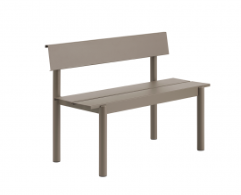Muuto Linear Steel bank met rugleuning van Muuto