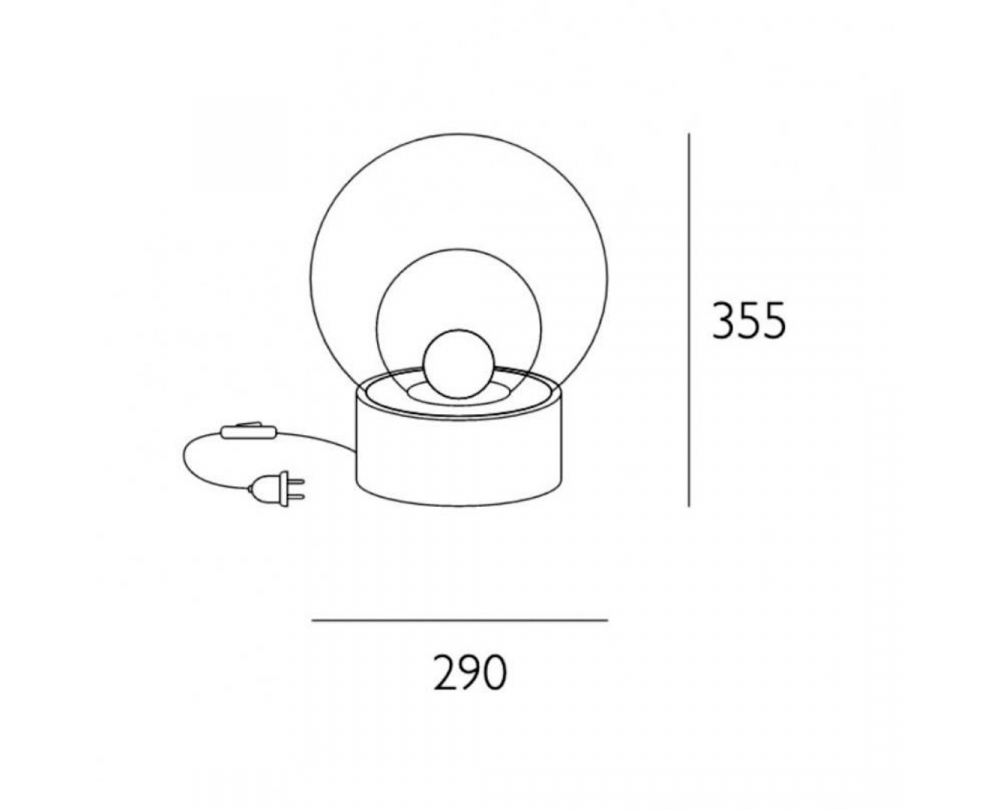 pulpo Boule Small tafellamp sokket wit - 4