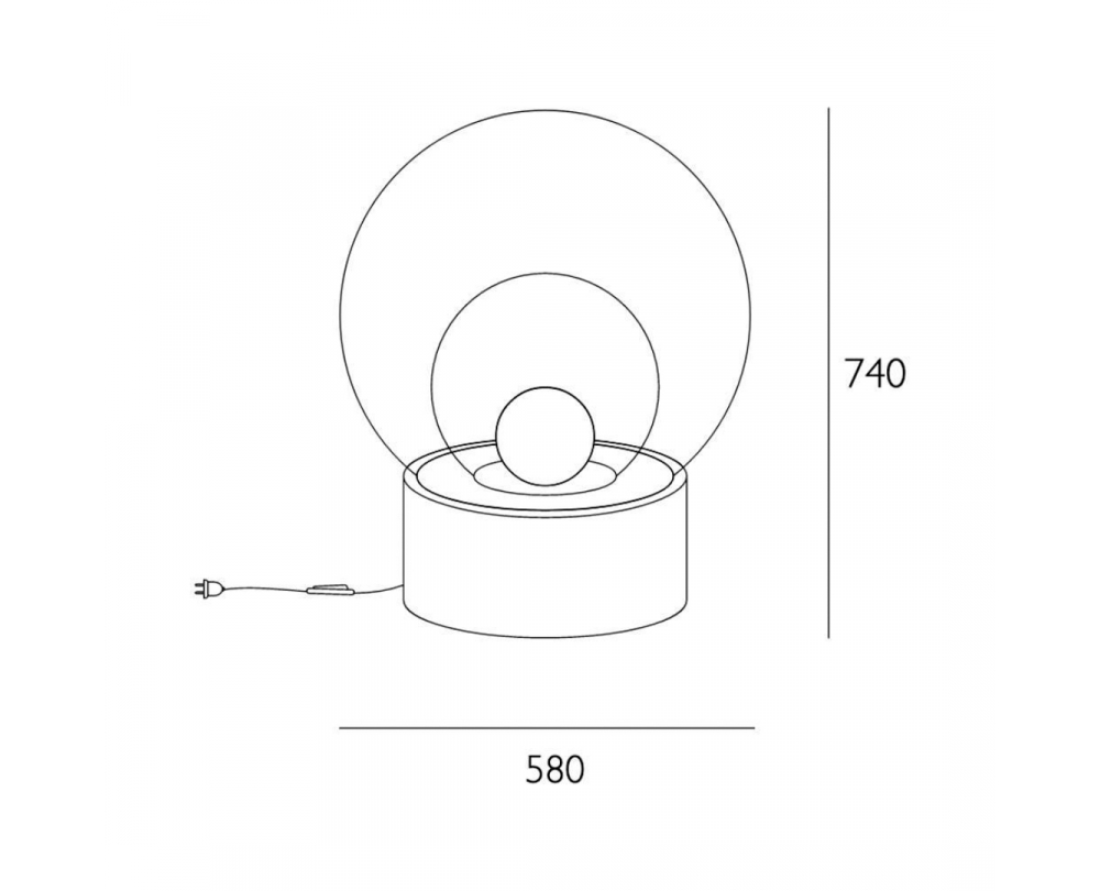 pulpo Boule Medium vloerlamp sokket wit - 3