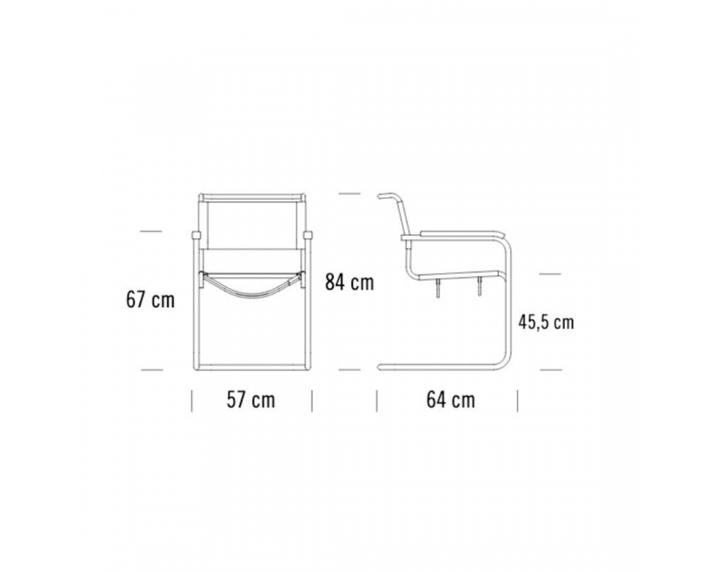 Thonet S 34 N sledestoel met armleuningen - 5
