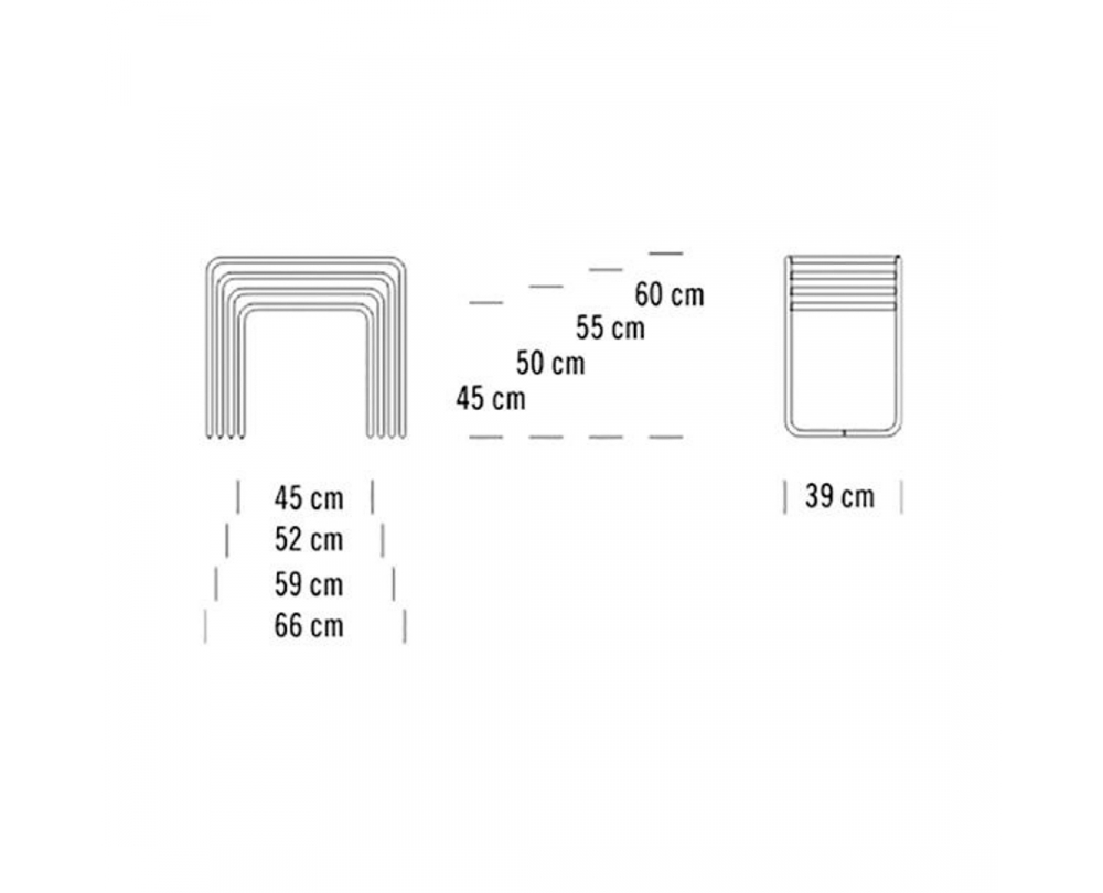 Thonet B 9 bijzettafel set van 4 es - 4