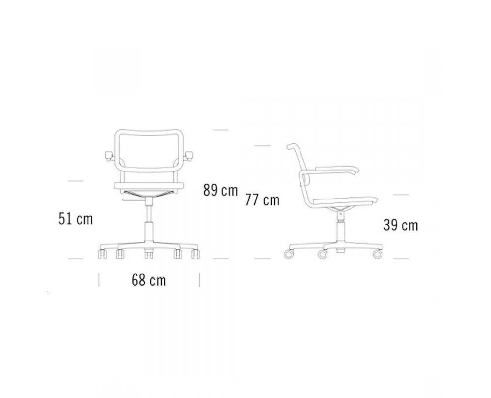 Thonet S 64 NDR Pure Materials draaistoel - 2