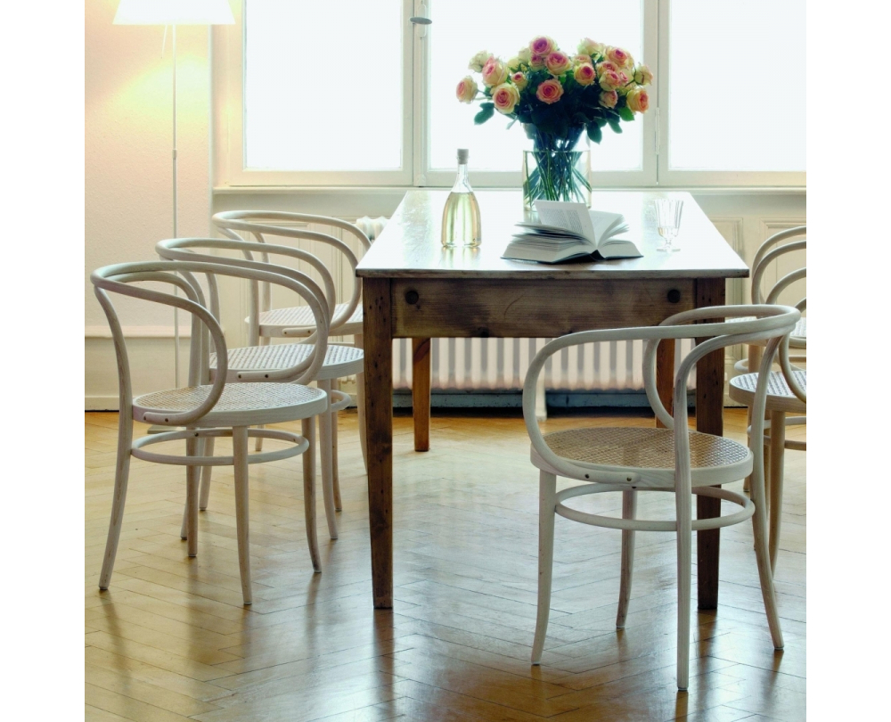 Thonet 209 armleunstoel met vlechtwerk - 3