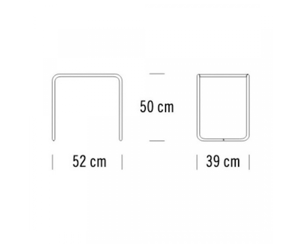 Thonet B9 bijzettafel set van 2 glas - 5