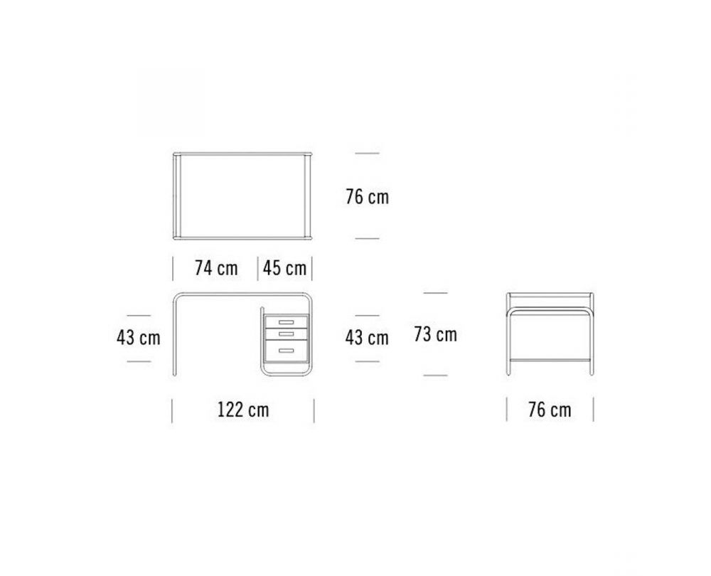 Thonet S 285/2 bureau - 4