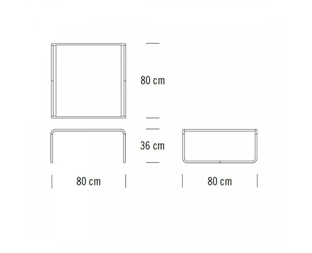 Thonet B 20 salontafel beuk - 2