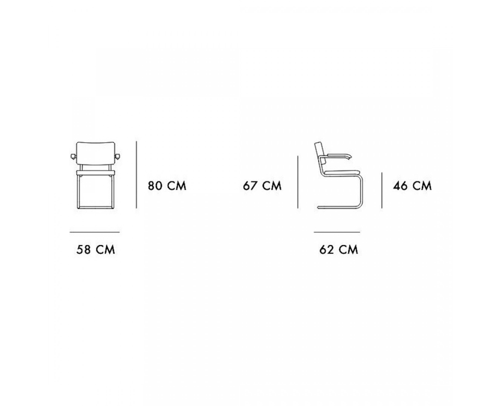 Thonet S 64 PV Pure Materials sledestoel met armleuningen walnoot - 5