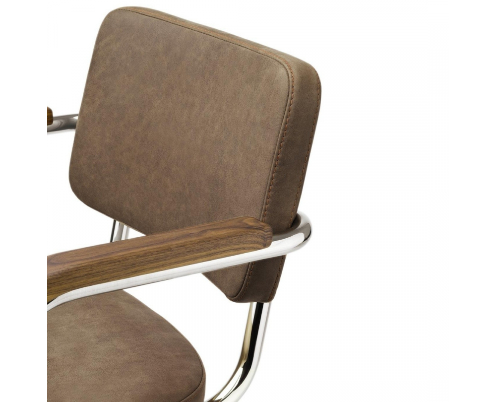 Thonet S 64 PV Pure Materials sledestoel met armleuningen walnoot - 4
