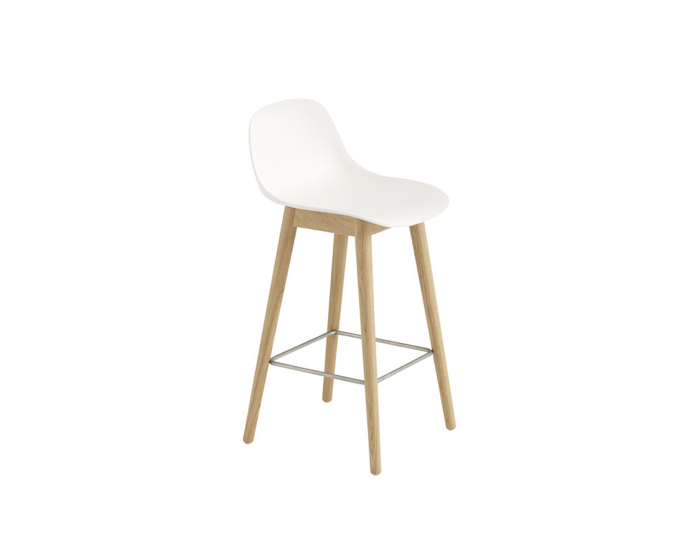 Muuto Fiber Wood barkruk (65 cm) - 1