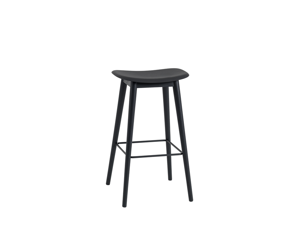 Muuto Fiber Wood barkruk (75 cm) - 1