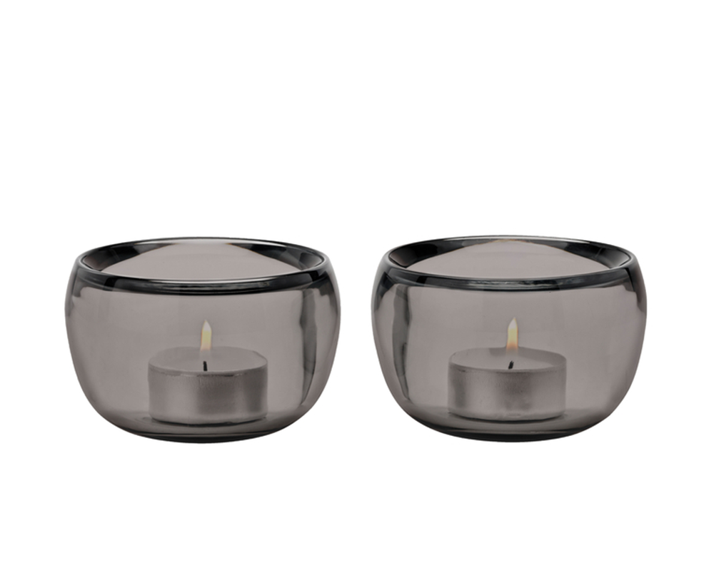Stelton Ora windlicht (2 stuks) smoke - 1