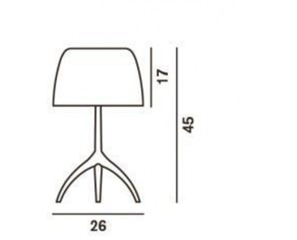 Foscarini Lumiere Grande tafellamp met dimmer en champagne onderstel - 10