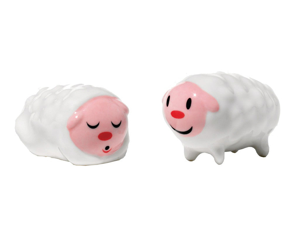 Alessi Tiny little sheep set van 2 figurines - 1