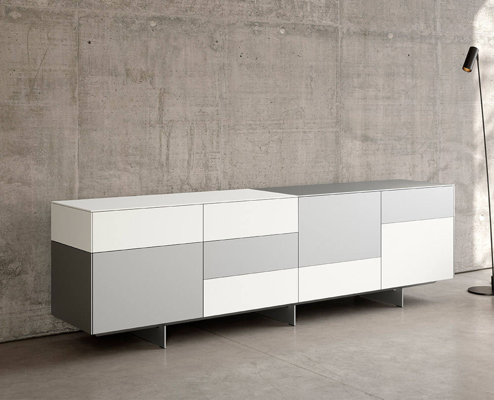 Kettnaker Soma Dressoir Aluminium/Wit - 1