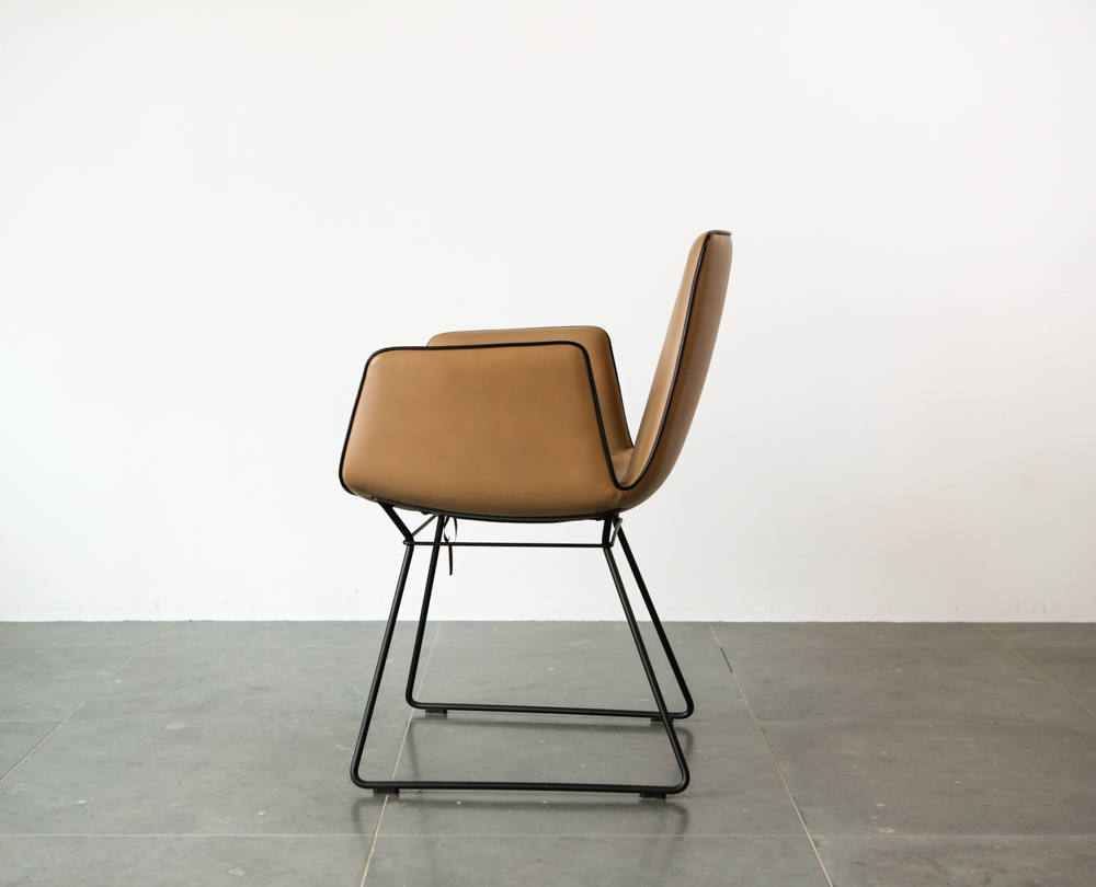 Freifrau Amelie armchair high met draadonderstel 1.1 - 2