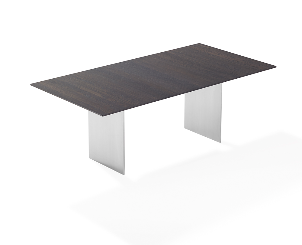 Draenert 1280 Atlas 2 tafel in massief eiken donkergrijs - 1