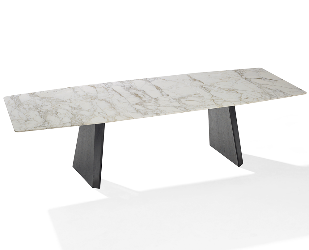 Draenert 1460 Fontana tafel uitschuifbaar Calacatta gold met wangen - 1