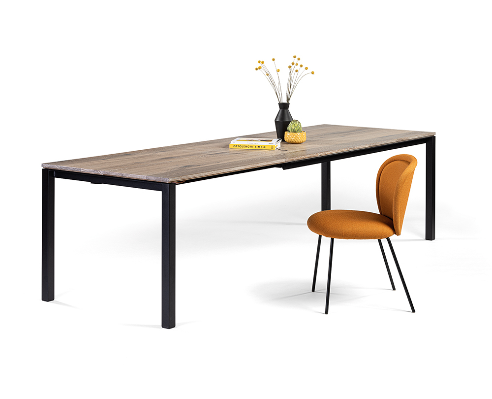 Janua S600 tafel uitschuifbaar wit gerookt rauw effect - 4