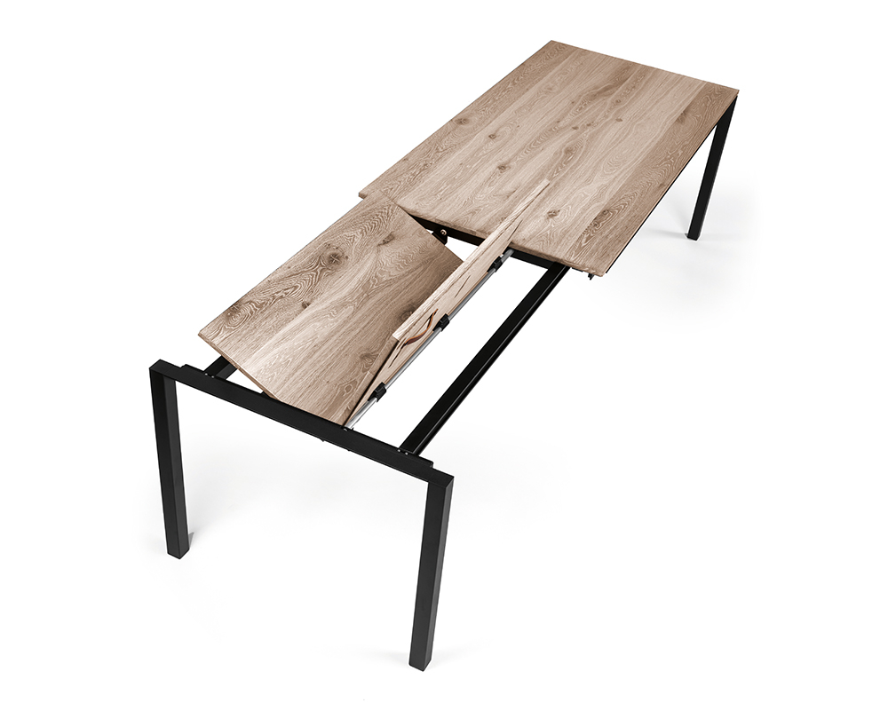 Janua S600 tafel uitschuifbaar wit gerookt rauw effect - 2