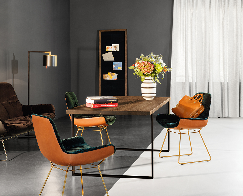 Janua S700 tafel verkoold / uitgeloogd / gekalkt eikenhout - 2