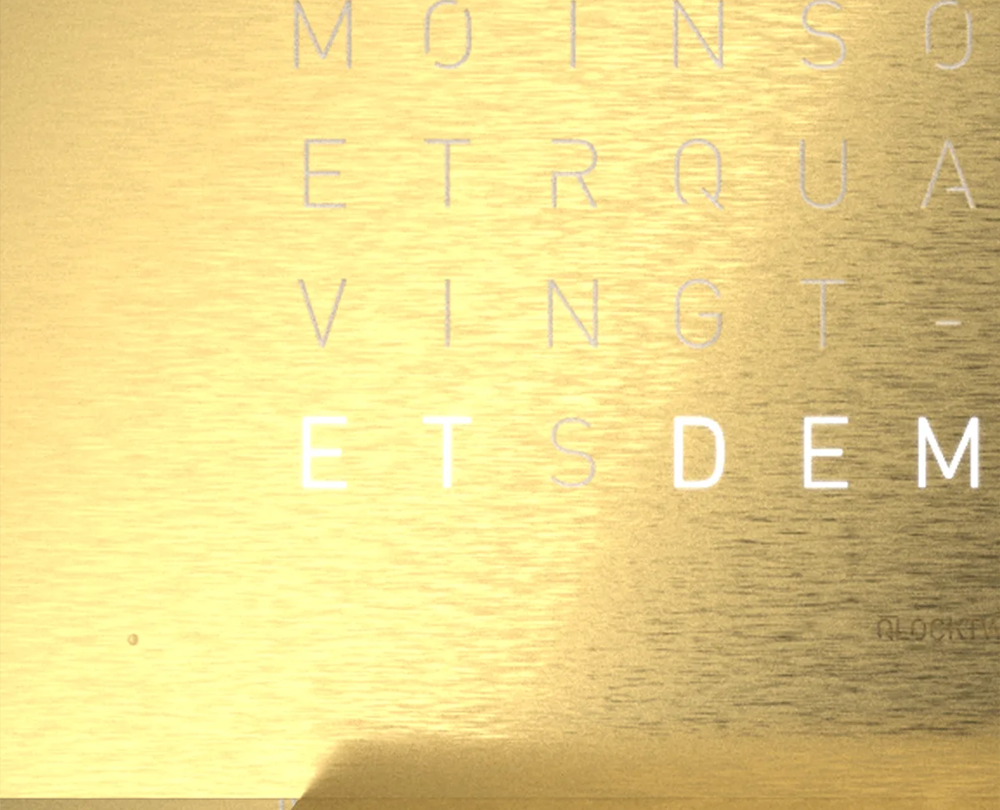 Qlocktwo Touch Pure Golden Legend - 5