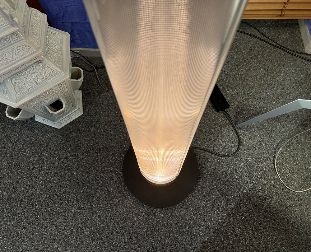 Belux Twilight LED acryl-glas zwart rond vloerlamp dim-to-warm - 6
