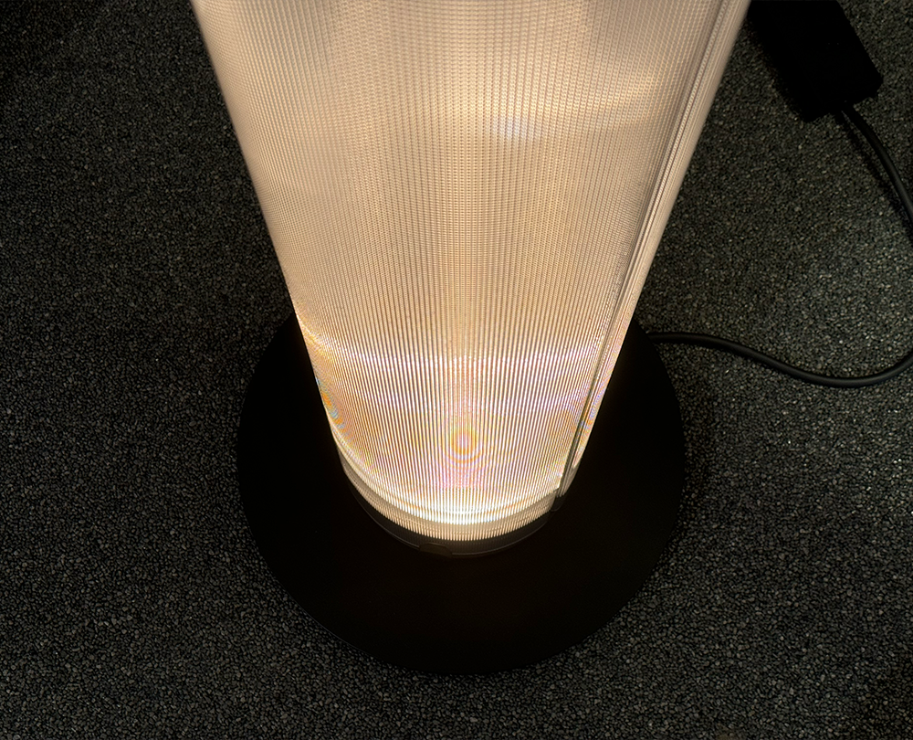 Belux Twilight LED acryl-glas zwart rond vloerlamp dim-to-warm - 7