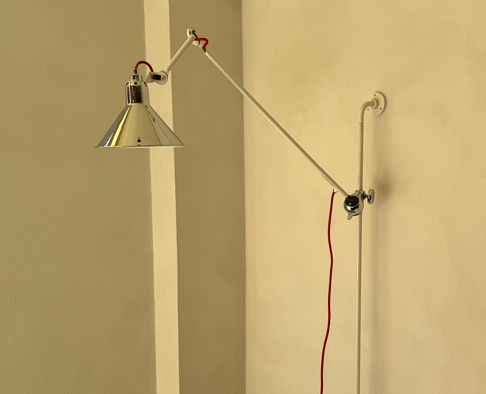 DCW éditions Lampe Gras N214 wandlamp wit/chroom - 2