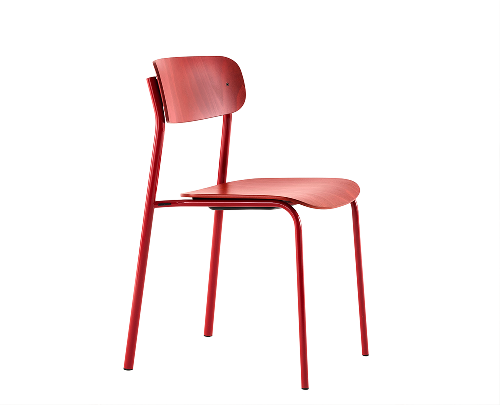 Thonet S 243 stoel met gevormde zitting - 1