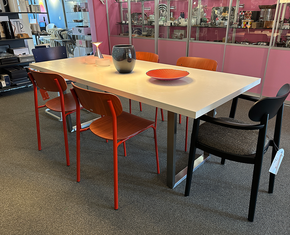 Janua SC 25 tafel in massief essen wit gelakt - 8