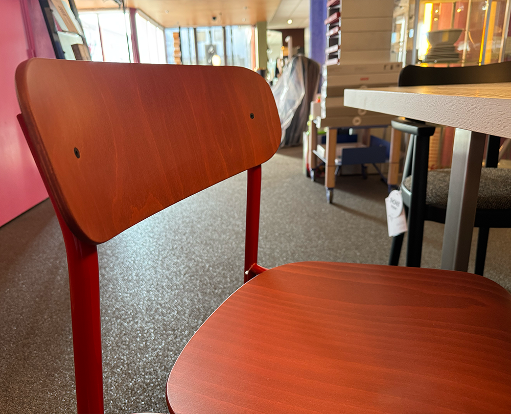 Thonet S 243 Stoel Rood set van 4 - 4