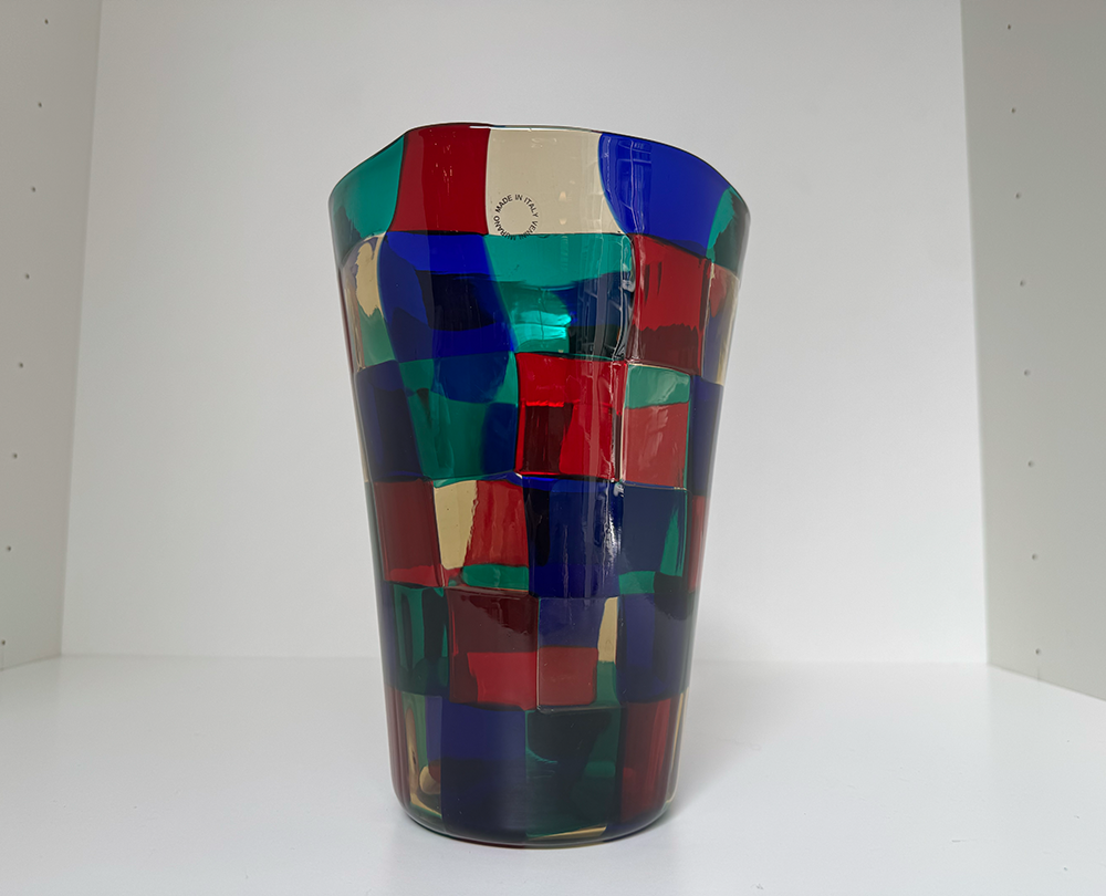 Venini Murano Glass Pezzato Vaas 1 - 1
