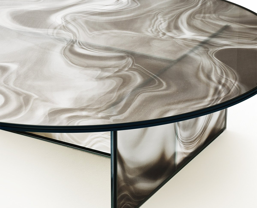 Glas Italia Liquefy Ovale bijzettafel - 6