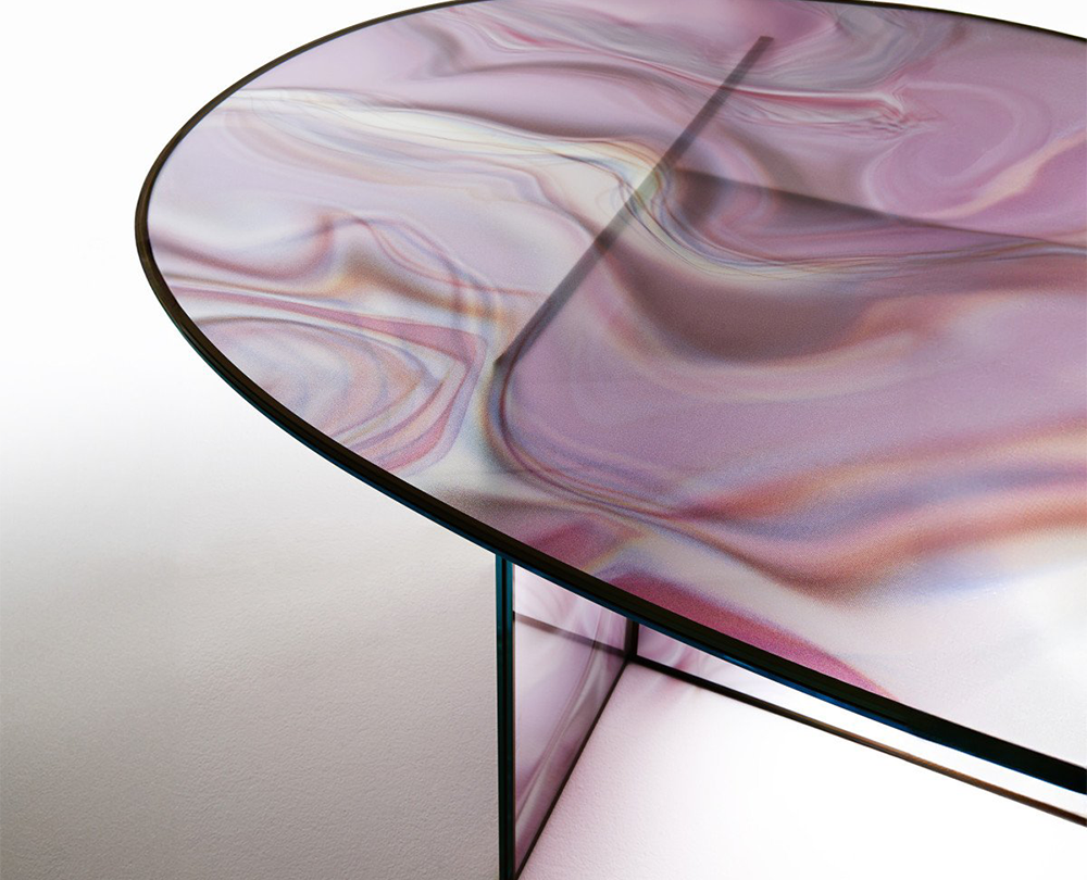 Glas Italia Liquefy Ovale bijzettafel - 8