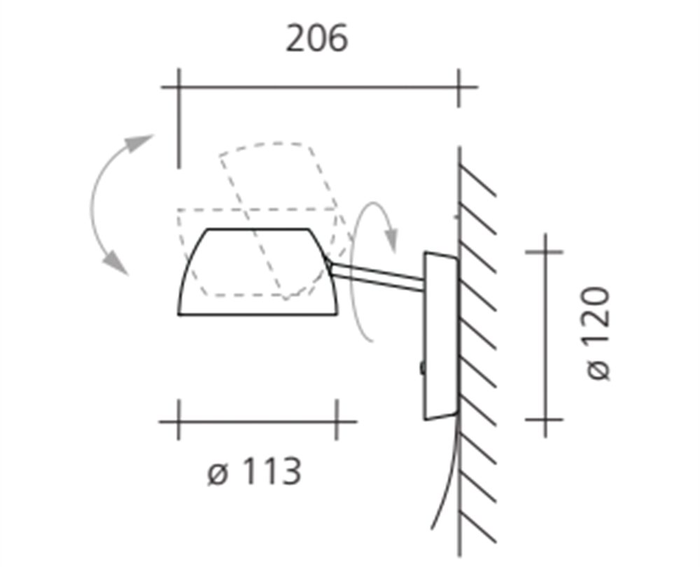 Baltensweiler IRIO W wandlamp UP/AP - 13
